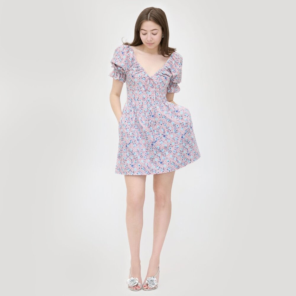 Hill House Home The Ophelia Mini Dress - Pink Basketweave Vine Size XXLPink Bask